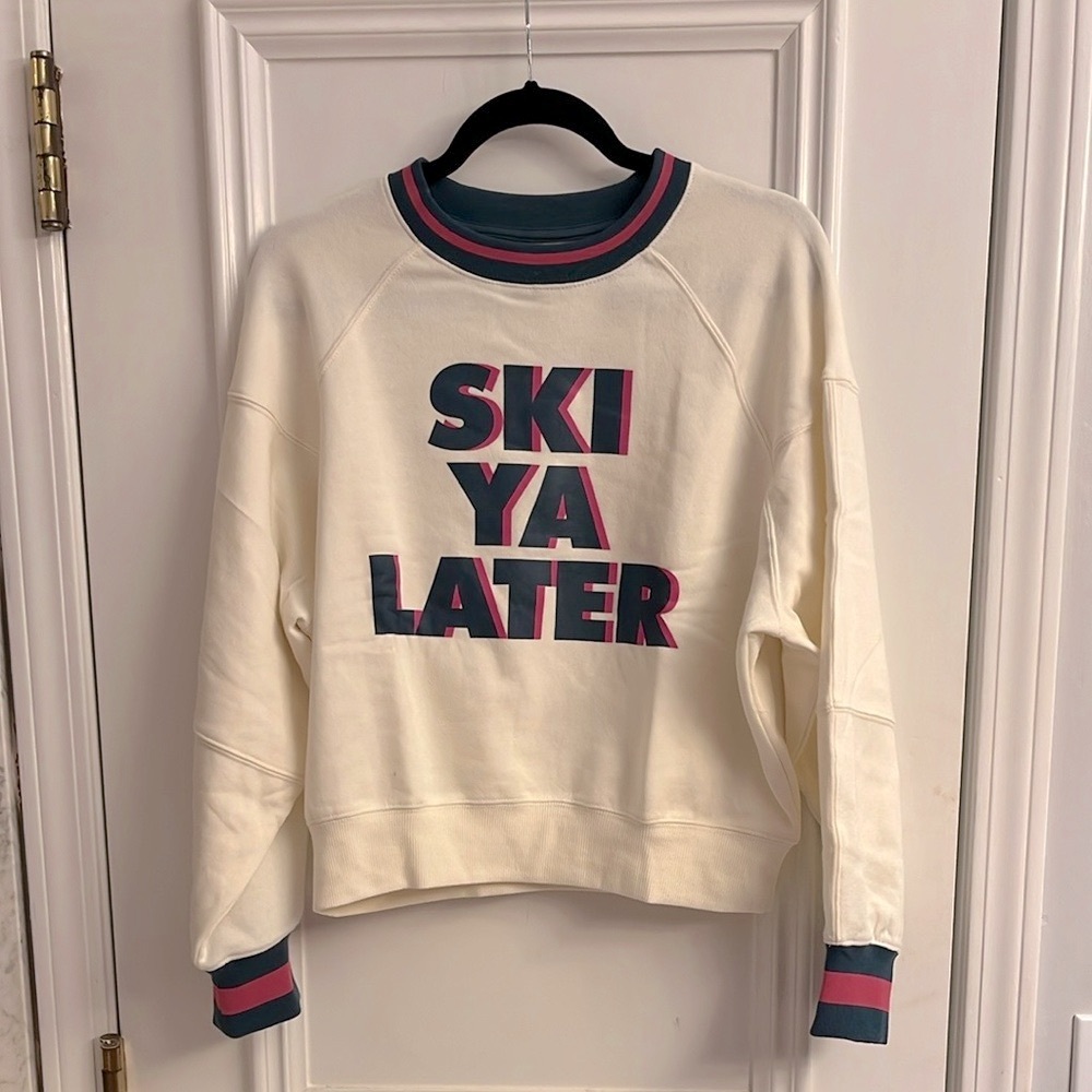 Chaser Cream Sweatshirt Casual Graphic Top